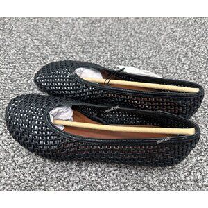 NEW ZARA woven ballet black flat 2538
